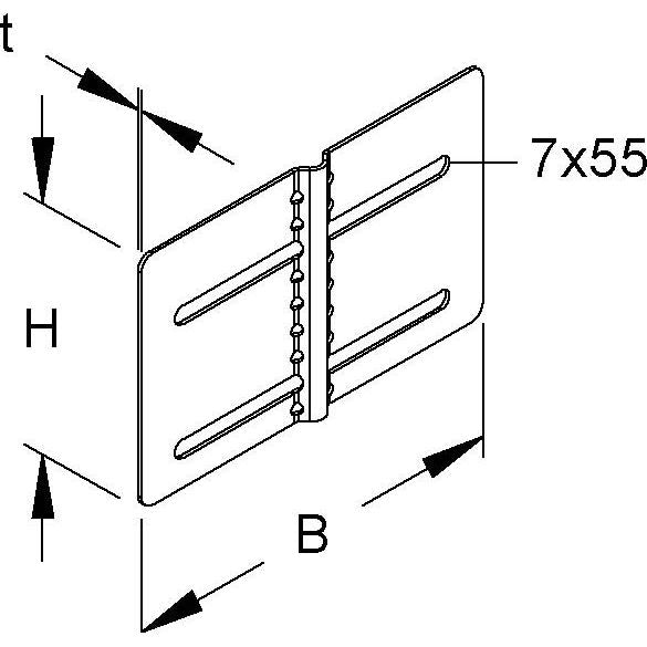 Niedax - Verbinder für Kabeltragsystem Universalverbinder RSUVKS 110-1.5 S