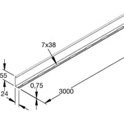 Rico - Trennwand für Kabeltragsystem Trennsteg 161W13-A H=55mm,3000mm lang
