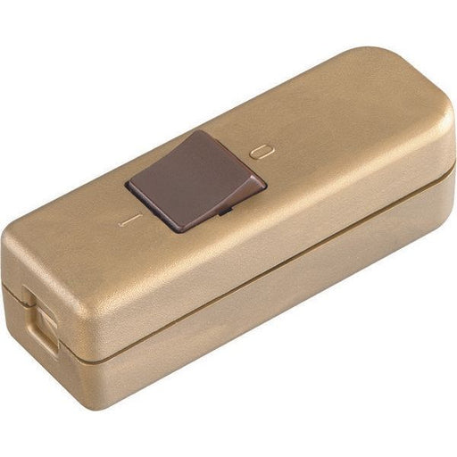 Bachmann - Schnurschalter/-dimmer Schnur-Zwischenschalter 924.050 gold/braun