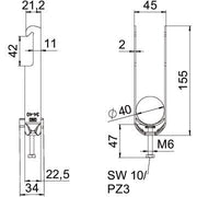 OBO Bettermann - Bügelschelle BS-W2-K-40 FT 4-40mm − 25 Stück