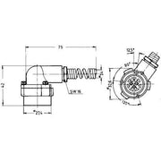 Telegärtner - I/O-Steckverbinder NF-Kabelwinkelstecker 100022936 U127/U-D, POM-Baj