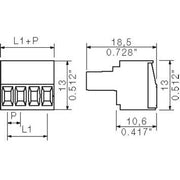 Weidmüller - Kabelsteckverbinder für Leiterplattensteckverbinder LP Verbinder Raster 3.5 BL 3.5/3 SN SW − 174 Stück
