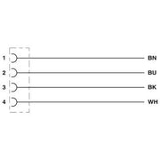 Phoenix Contact - Konfektioniertes Sensor-Aktor-Kabel Sensor-/Aktor-Kabel SAC-4P- 5,0-PUR/DTFS 4-pol.RAL7021 5m