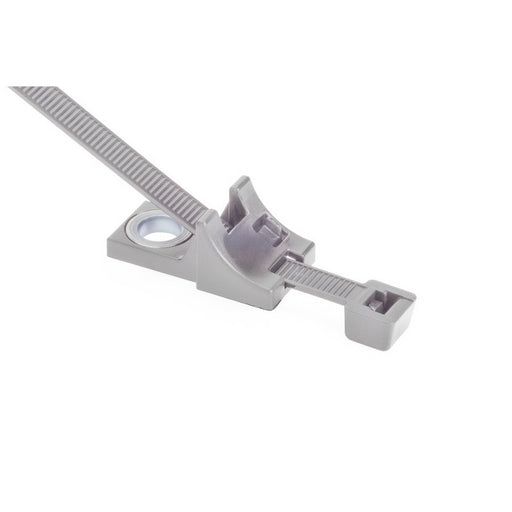 HellermannTyton - Kabelbinder Befestigungsbinder T120RHDM8-PA46-GY grau − 100 Stück
