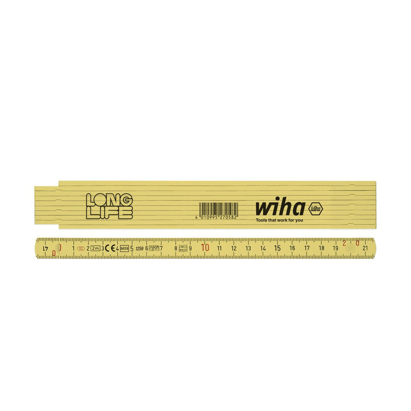 Wiha - Gliedermaßstab 41020001 2m, 10 Glieder, ws