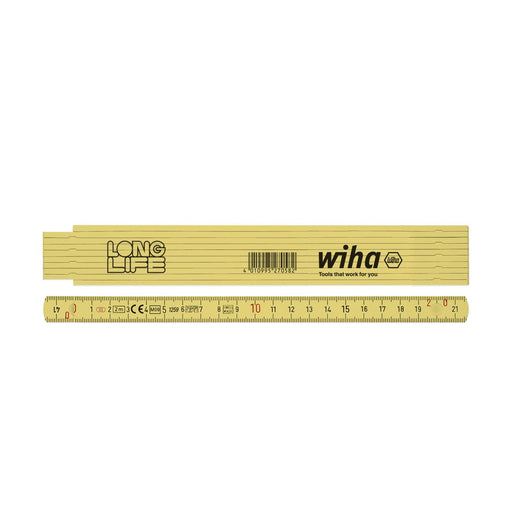 Wiha - Gliedermaßstab 41020001 2m, 10 Glieder, ws