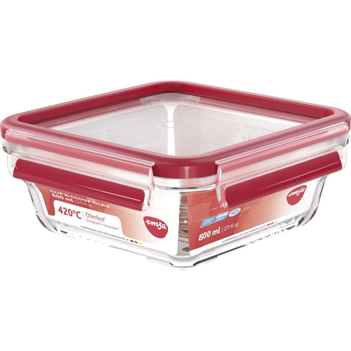 Emsa - Zubehör/Ersatzteile für Kleingeräte Frischhaltedose CLIP CLOSE qu.0,8l Glas quadratisch