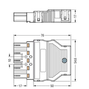 WAGO - Steckverbinder für steckbare Gebäudeinstallation Stecker 770-135 2x0,5-4mmq weiß − 25 Stück