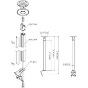 Vogels - Halterung für Audio-/Videosysteme Einzelprofil VESA 100X100 CT240811 si Connect-It,80cm