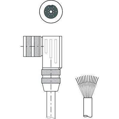 Leuze - Konfektioniertes Sensor-Aktor-Kabel Anschlussleitung KB-014S- 5000-14