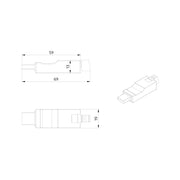 BEG Brück Electronic - Bussystem-Datenschnittstelle Reiheneinbaugerät AP USB-Stick-IF/KNXblau