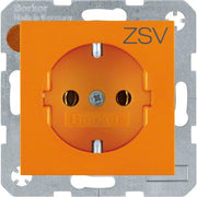 Berker - Steckdose SCHUKO-Steckdose or/gl 47438907 mit Aufdruck