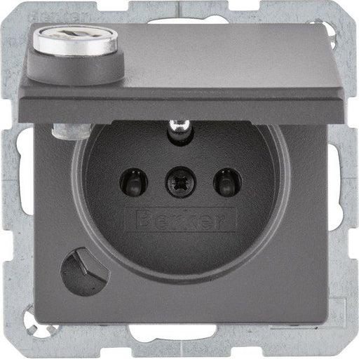 Berker - Steckdose m. Erdstift 6765116086 Q.1,anth,ma