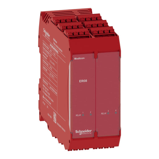 Schneider Electric - Gerät zur Überwachung von sicherheitsgerichteten Stromkreisen XPSMCM Relaismodul XPSMCMER0008G indirekt 4 Relais Fz