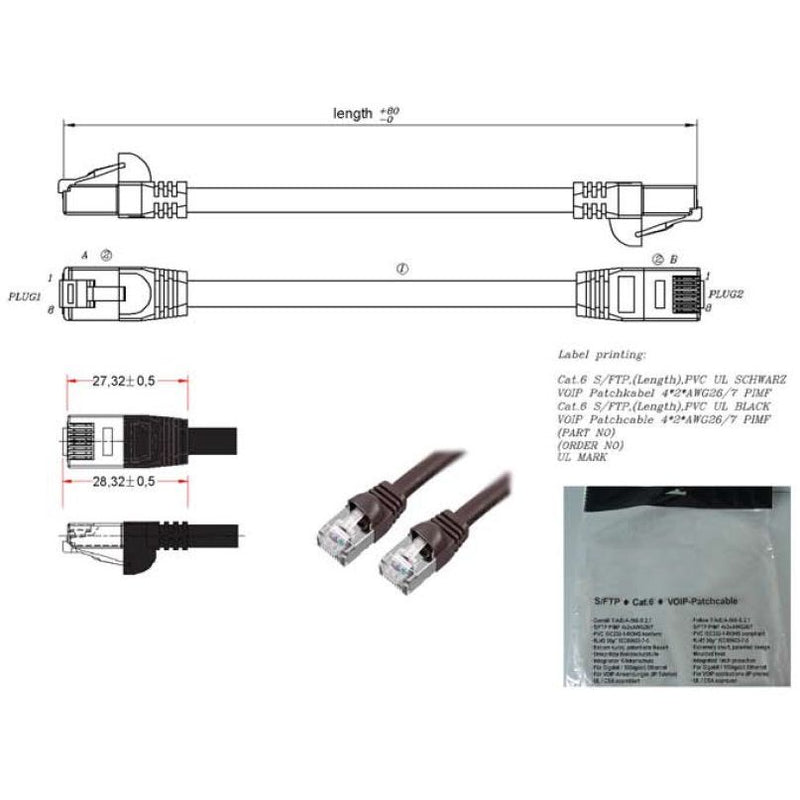 EFB-Elektronik - Patchkabel Kupfer VOIP-Patchkabel Cat.6 K2460.2 2m S/FTP sw