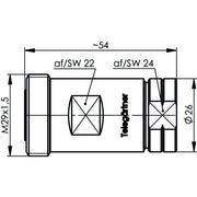 Telegärtner - Koax-Steckverbinder Kabelbuchse 100024482 G23 (1/2Z FLEX)