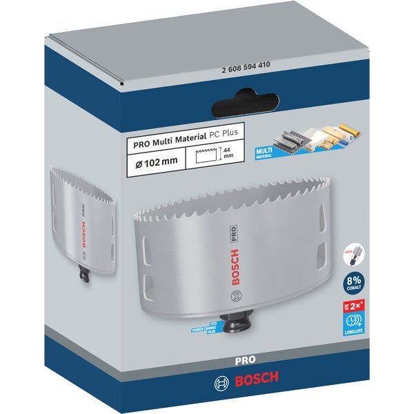 Bosch - Lochsäge PRO Multi Material PC Plus 2608594410 Lochsäge, 102 mm