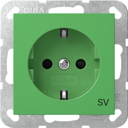 Gira - Steckdose SCHUKO-Steckd. SH SV 4453107 Grün