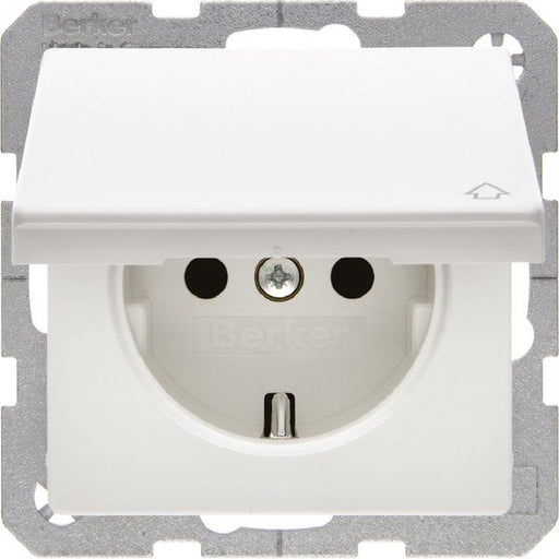 Berker - Steckdose SCHUKO-Steckdose 47516079 mit Klappdeckel