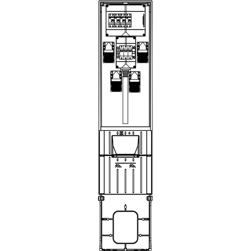 Elsta Mosdorfer - Installationskleinverteiler CV Säule 308 D035 4xCEE TN CV7308.35D.N4