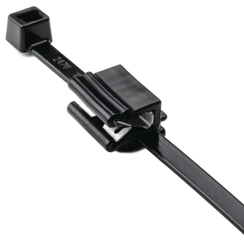 HellermannTyton - Kabelbinder Befestigungsbinder T50REC5B 4,6x202 schwarz − 500 Stück
