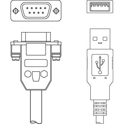 Leuze - Konfektioniertes Sensor-Aktor-Kabel Adapter-Kabel KB-RS232-USB