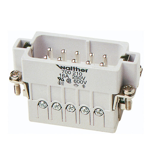 Walther Werke - Kontakteinsatz für Rechtecksteckverbinder Stifteinsatz A10 700210 0,5-2,5qmm 20-14AWG