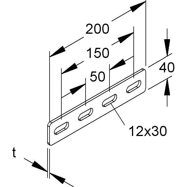 Niedax - Verbinder für Stiel/Profilschiene Längsverbinder VB 50 E3