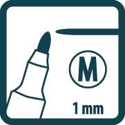 Pica-Marker - Markierungsstift Permanent Pen 534/46 M, 1,0mm, schwarz