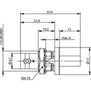 Telegärtner - Koax-Steckverbinder BNC Kabeleinbaubuchse 100023533 75 Ohm RG 59B/U(G2) − 5 Stück