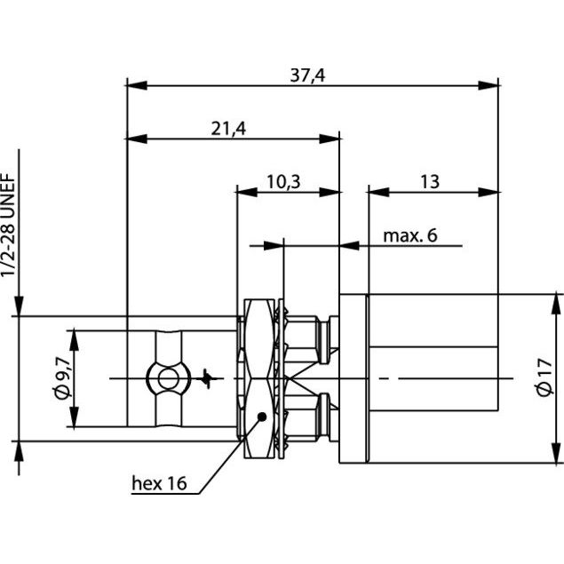 Telegärtner - Koax-Steckverbinder BNC Kabeleinbaubuchse 100023533 75 Ohm RG 59B/U(G2) − 5 Stück