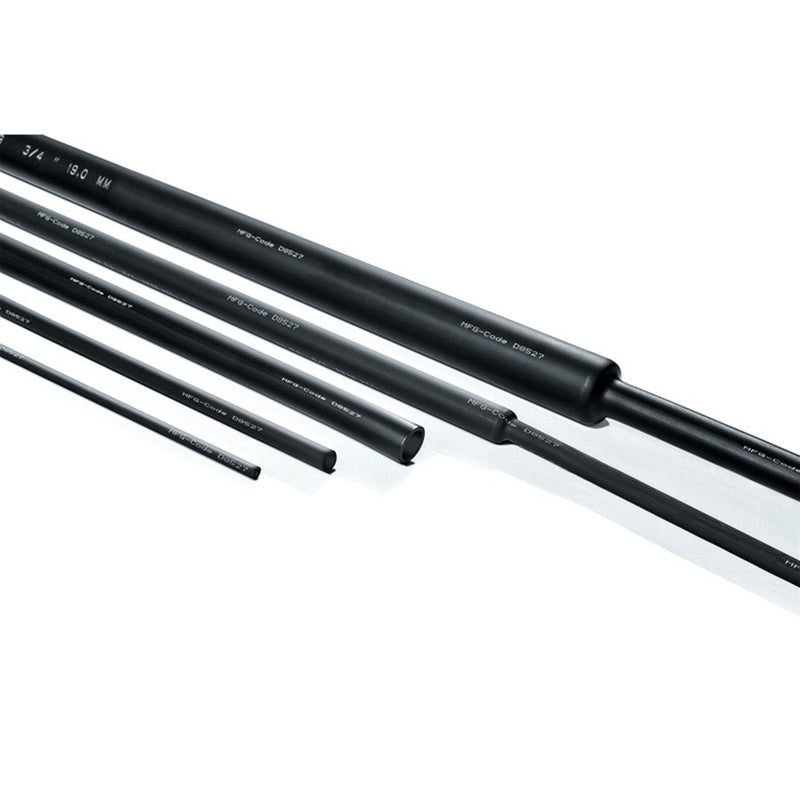 HellermannTyton - Schrumpfschlauch Warmschrumpfschlauch 2:1 342-20020(60) schwarz 60 m Rolle − 60 Meter