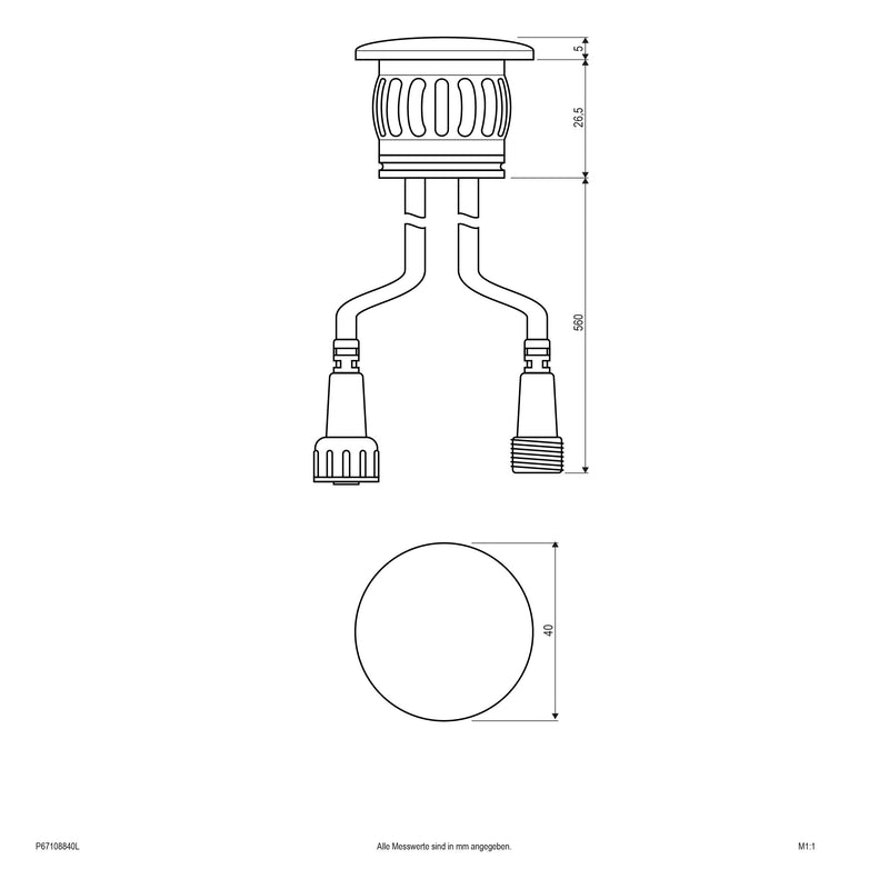 EVN Lichttechnik - Bodeneinbauleuchte LED-Bodeneinbauleuchte P67108840L 4000K 12VDC IP67
