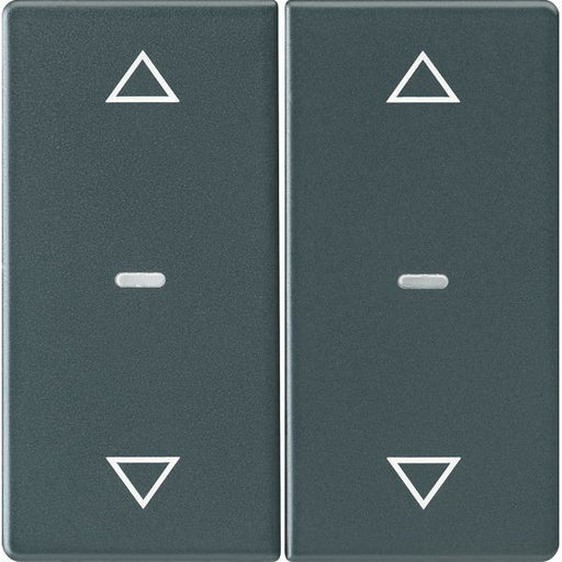 Berker - Abdeckung/Bedienelement für Installationsschalterprogramme Abdeckung Tastsensor-Modul 80961326 2-fach anthrazit