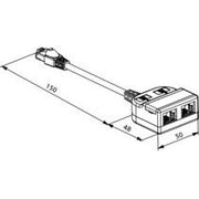 Telegärtner - Kommunikationstechnik-Adapter Modular-T-Adapter 100023150 2x10/100BT/geschirmt