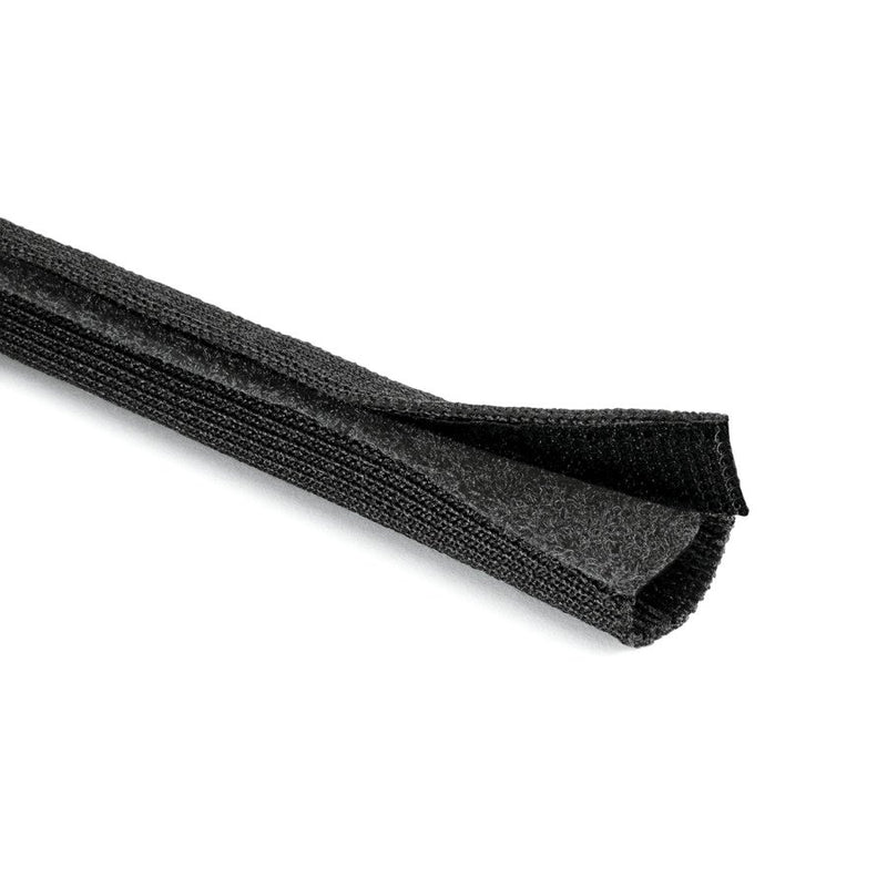 HellermannTyton - Hohlgeflechtschlauch Kabelschutz HELAHOOK25 PET BK 25 wiederverschließbar − 25 Meter
