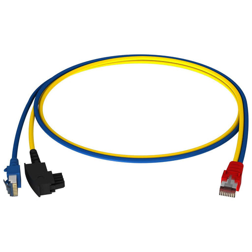 Homeway - Patchkabel Kupfer Y-Patchkabel HCAHNG-B2404-A010 LAN/TAE bl/ge 1,0m
