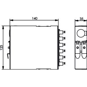 Telegärtner - Patchpanel LWL TS-Verteiler mit 6xLC-D 100022885 Keramikhülse
