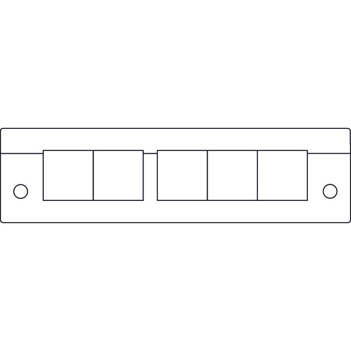 Icotek - Einführungsflansch für Kleingehäuse/Schaltschrank Kabeleinführungsleiste KEL-E5 schwarz 17x147x39mmm − 10 Stück