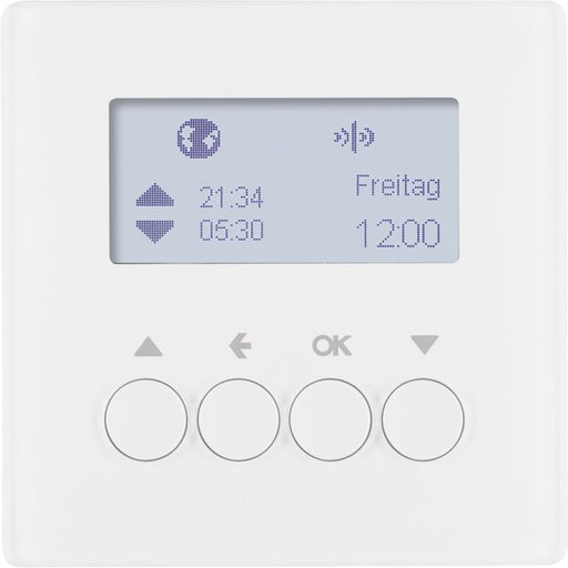 Berker - Bussystem-Zeitschaltuhr KNX-Funk Jalousieschaltuhr 85745129 polarweiß samt