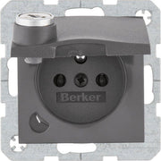 Berker - Steckdose m. Erdstift 6765111606 S.1,anth,ma