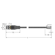 Turck - Konfektioniertes Sensor-Aktor-Kabel Aktuator- u. Sensorleitung RSS4.5T-15/TXL PUR