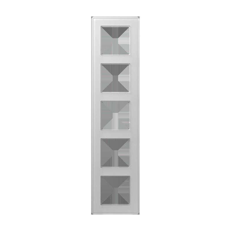 Jung - Abdeckrahmen Glasrahmen 5fach AV 585 GLM WW alpinweiß (Glas)