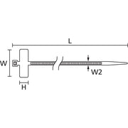 HellermannTyton - Kabelbinder Kennzeichnungsband IT18R PA66 BK 1000 100x2,5 schwarz − 1000 Stück