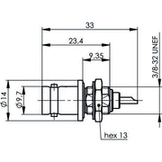 Telegärtner - Koax-Steckverbinder BNC Einbaubuchse 100023399 UG-657/U 50 Ohm − 5 Stück