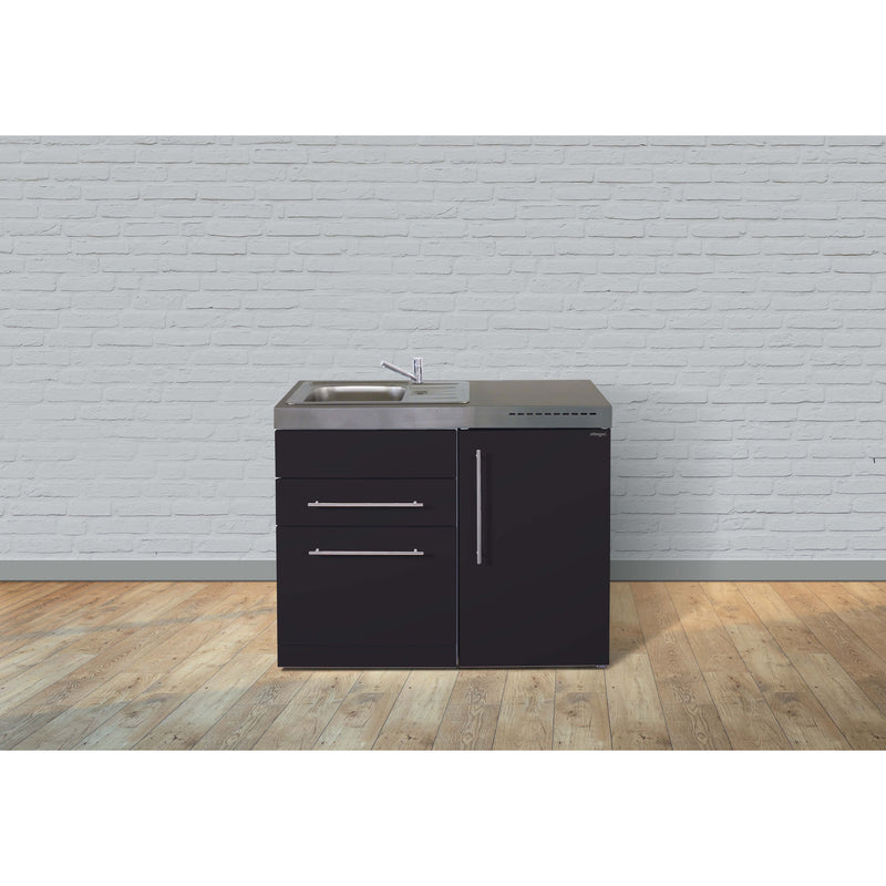 Stengel - Mini-Küche Miniküche Premiumline MPSM110SKSKSreBliS Schwarz matt