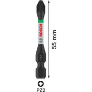Bosch - Bit-Set PRO Pozidriv Impact Bit, 2608522544VE(2) PZ2, 55 mm, 2-tlg