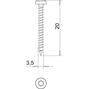 OBO Bettermann - Holz-/Spanplattenschraube Golden-Sprintschraube 4758T 3.5x20 − 200 Stück