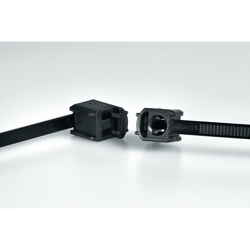 HellermannTyton - Kabelbinder Befestigungsbinder LFC165-2-PA66HS-BK schwarz − 1000 Stück