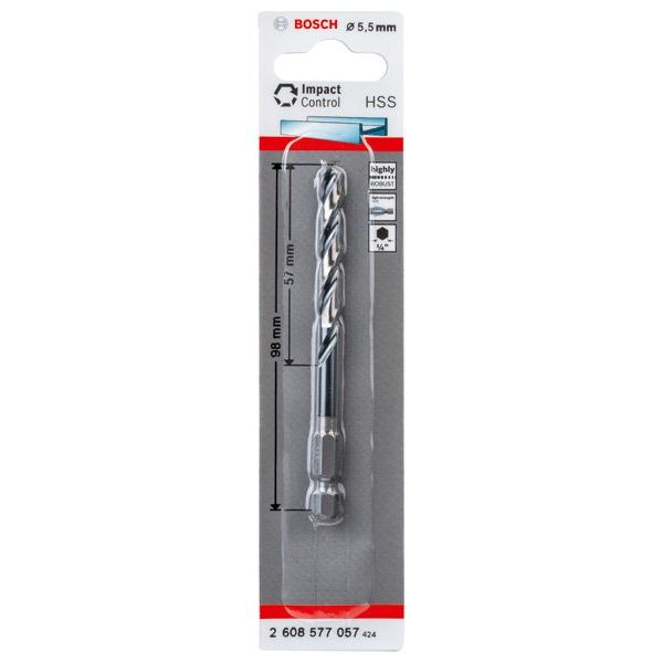 Bosch - Bohrer HSS Spiralbohrer mit 2608577057 Sechskantschaft 5,5